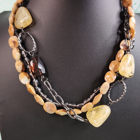 Signed Cookie Lee River Rock Necklace - Picture 3 of 5